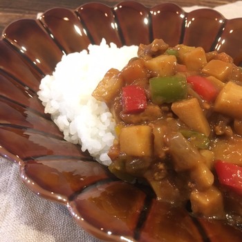 筍のキーマカレー風