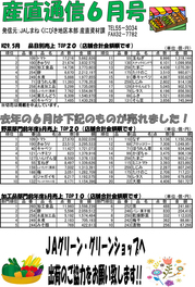 産直通信6月号