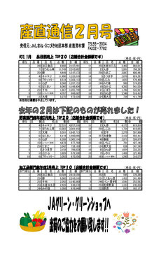 産直通信2月号