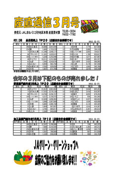 産直通信3月号