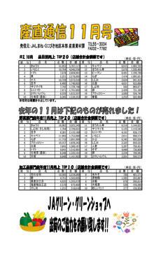 産直通信11月号