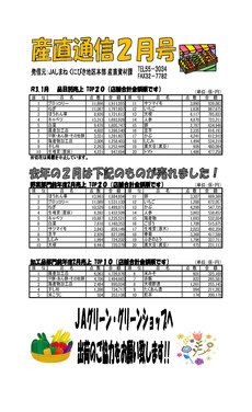 産直通信2月号