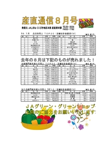 産直通信８月号